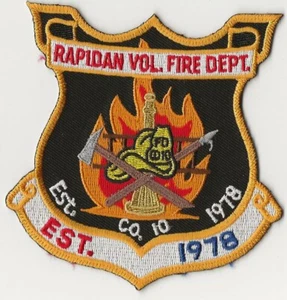 RAPIDAN Virginia Fire Dept. Shoulder Patch - Picture 1 of 1