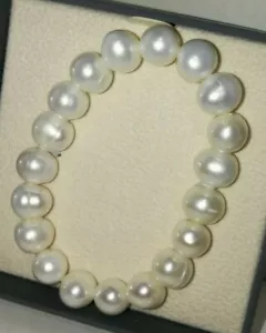 KYOTO Pearl Bracelet Genuine White Stretch Ladies Luxury Designer Freshwater New - Picture 1 of 4