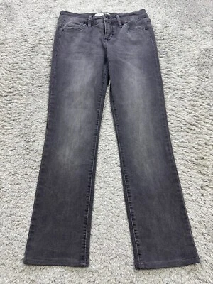 Code Bleu Jeans Women 4 Petite Black Chelsea Classic Straight Mid Rise Denim - Image 1 of 4