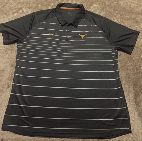Nike Texas Longhorns Striped Polo Shirt Cover