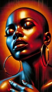 " African Woman "Canvas Wall Art Picture Print - Picture 1 of 6