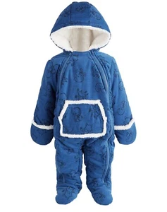 Traje de nieve First Impressions bebé niño pana azul césped 6-9 meses - Imagen 1 de 1