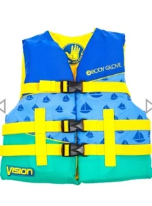 BodyGLOVE Life JACKET VISION TYPE III YOUTH NYLON USCGA PFD - BLUE - Picture 1 of 3