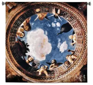 Ceiling Of The Camera Traditional Art Tapestry Wall Hanging Blue Sky W53" x H53" - Picture 1 of 1