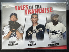 Kershaw Koufax Robinson 2019 Topps Faces of the Franchise #FOF-14 Dodgers 🔥