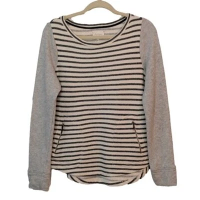 Lou and Grey Loft 棉条纹运动衫,尺寸 M — 第 1/4 张图片
