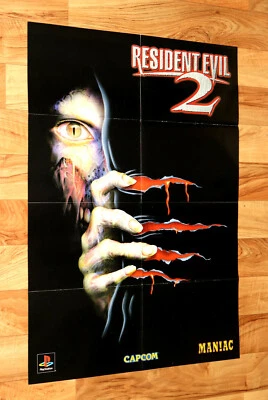 1998 Resident Evil 2 Capcom Extremely Rare Vintage Poster PS1 GameCube Dreamcast - Image 1 of 4