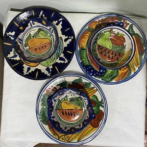Juego de platos mexicanos talavera Rea (Juego de 2) 3 unidades - Imagen 1 de 12