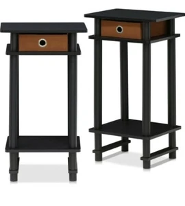 FURINNO Turn-N-Tube End Table 2-Pack Espresso - Picture 1 of 6