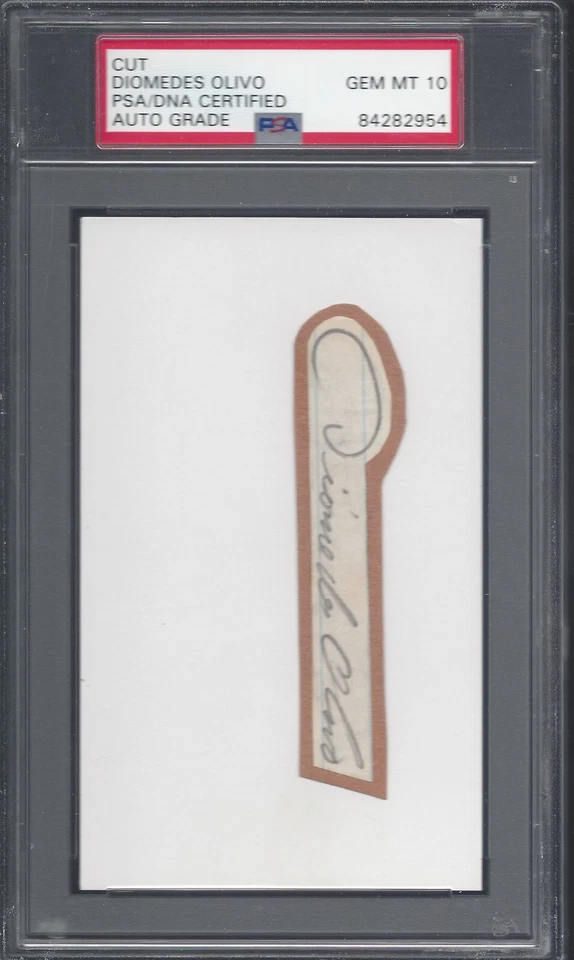 DIOMEDES OLIVO, 1960 PITTSBURGH PIRATES W.S. CHAMPIONS, PSA/DNA GEM MINT 10 - Image 1 of 1