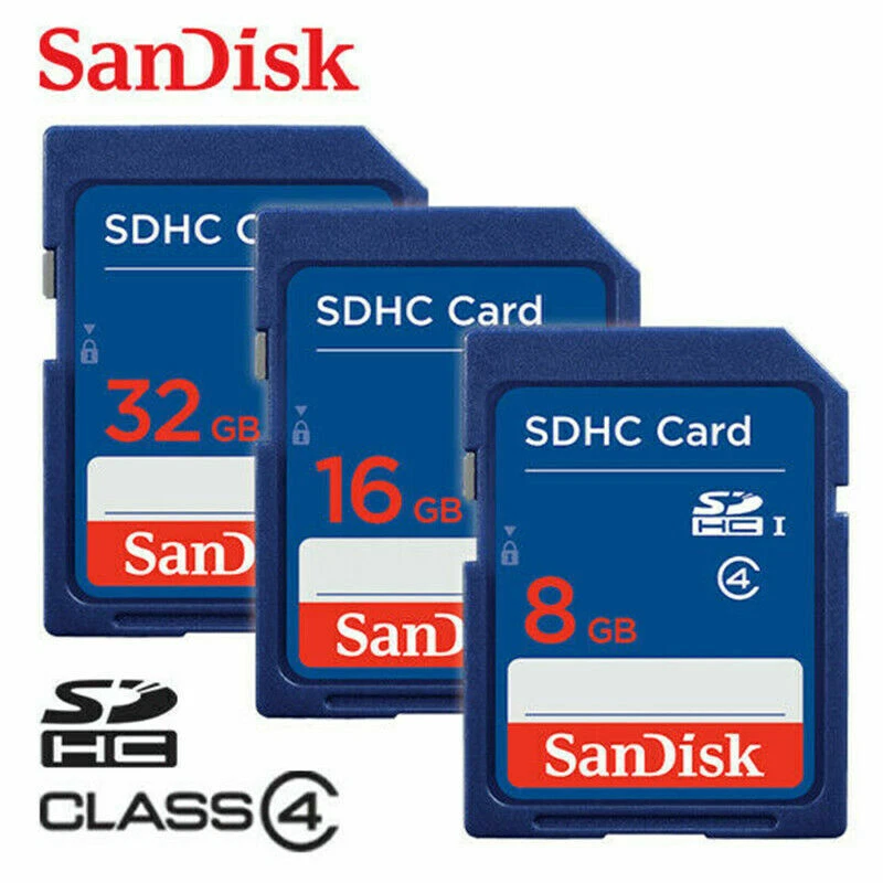 SanDisk 4GB 8GB 16GB 32GB C4 SD SDHC Standard Class4 Ultra Memory Card - Image 1 of 4