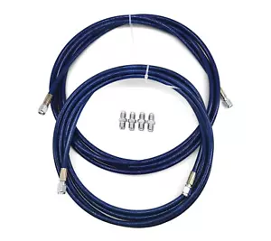 New Stainless Rear Flexible Brake Lines Replacement Kit For 96-00 Honda Civic EK - Picture 1 of 5