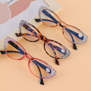 5 Units Cute Small Cateye Reading Glasses Shinning Flexible Mainifier +75 ~ +350