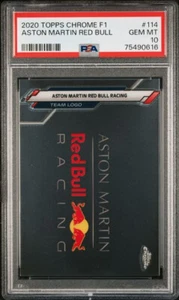 2020 Topps Chrome Formula 1 #114 Aston Martin Red Bull Racing Logo - PSA 10 - Picture 1 of 2