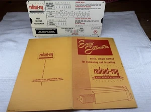 Vintage Radiant Ray Easy Estimator Booklet Heizrechner Rechenschieber 50er Jahre - Bild 1 von 6