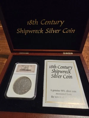 1782 MO FF Mexico Silver 8R Reales El Cazador Shipwreck NGC Genuine, World - Image 1 of 4