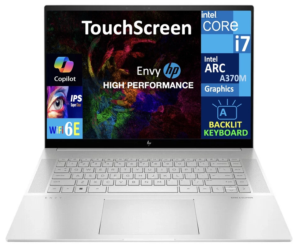 HP Envy 16-h1010nr 16" NB Intel i7-13700H 16GB RAM 512GB SSD W11H - 7H3N7UA#ABA