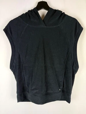 Prana Women's Black Raglan Short Sleeve Anilo Fitness Top Hoodie X-Small XS - Image 1 of 4