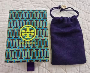 TORY BURCH GELB LOGO GRÜN SCHMUCK GESCHENKBOX & LILA ETUI - Bild 1 von 12