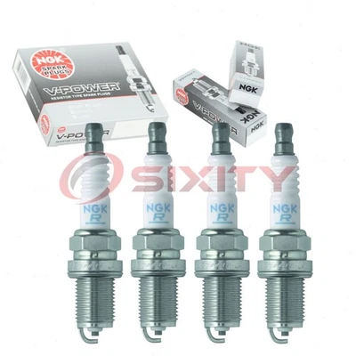 4 pcs NGK V-Power Spark Plugs for 1990-1992 Geo Prizm 1.6L L4 - Engine Kit fn - Image 1 of 4