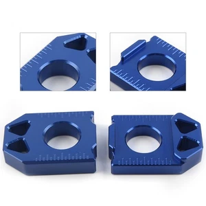 CNC Hinterer Kettenspanner Achsblock für SUZUKI DRZ400SM 2004-2015 Motorrad BLAU - Picture 1 of 6