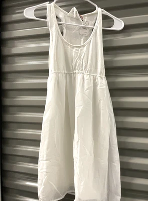 Talia by Neiman Marcus Dress Womens S White Sleeveless Smocked Waist Pullover - Image 1 of 4