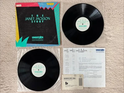 JANET JACKSON Story HOT ROCKS Promo 2LP Show 1989 Unistar Radio Programming #1 - Image 1 of 4