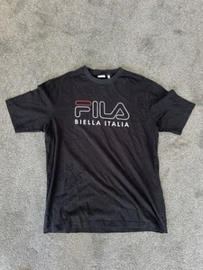 FILA Black Italian T shirt XL - Picture 1 of 2