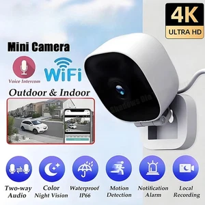 4K WiFi Camera IP/AP Remote Monitoring 2-Way Audio Motion Detection Camcorder - Picture 1 of 16