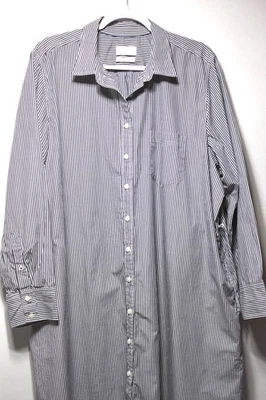 Vestido Camisa De Colección J.Crew Calce Relajado Algodón Popelina Azul Rayas Para Mujer Plus Talla 22 Foto 1 de 4