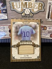 2022 LEAF LUMBER DAVE KINGMAN GUL-26 GAME USED LUMBER BAT RELIC SP# 11/40 METS