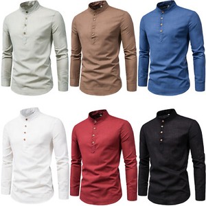 Collared Long Sleeve T-Shirts for Men 