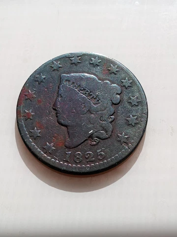 1825 Coronet Head Large Cent 1c Better Grade #57305 Cover