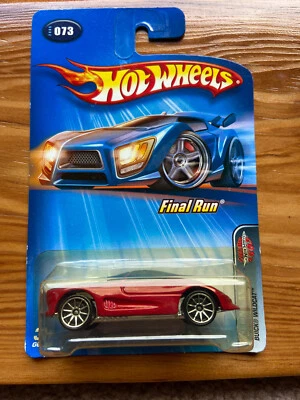 2005 Hot Wheels FINAL RUN dark red BUICK WILDCAT #073 moc 3/5 10sp - Image 1 of 4