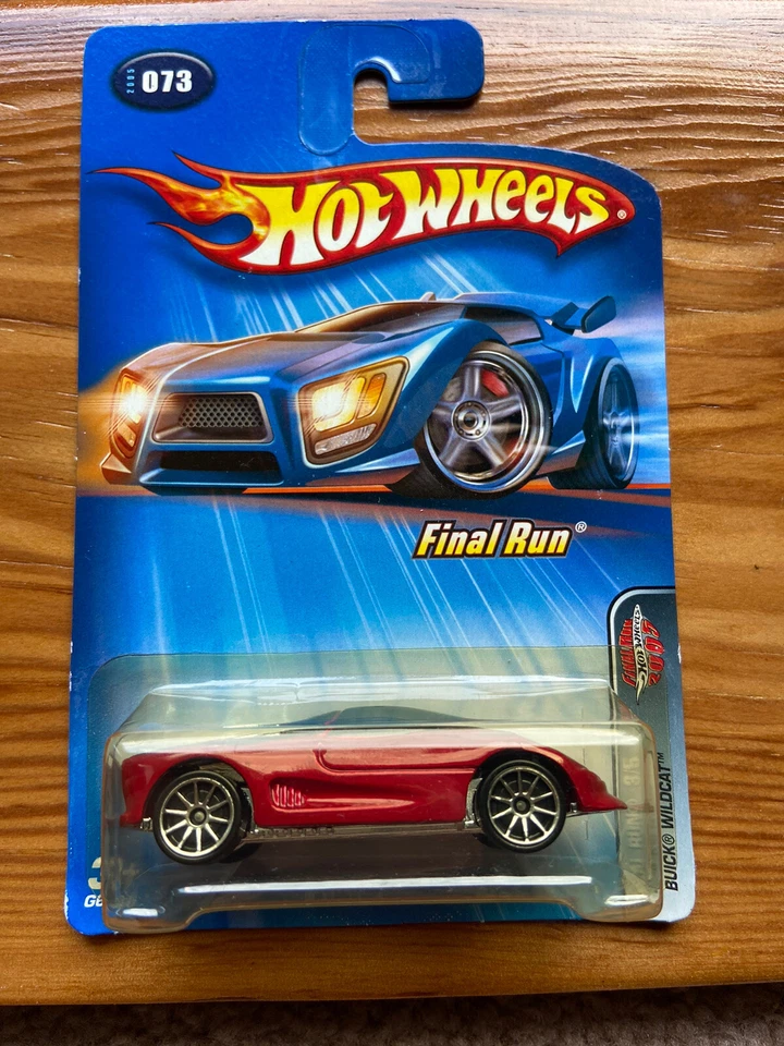 2005 Hot Wheels FINAL RUN dark red BUICK WILDCAT #073 moc 3/5 10sp - Image 1 of 4