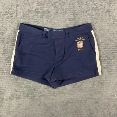 Pantalones Cortos Ralph Lauren Para Mujer Medianos 2012 Equipo Olímpico de Estados Unidos Azul Blanco Bordado Foto 1 de 4