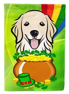 Caroline's Treasures BB1949CHF Golden Retriever St. Patrick's Day House Flag ... - Picture 1 of 7