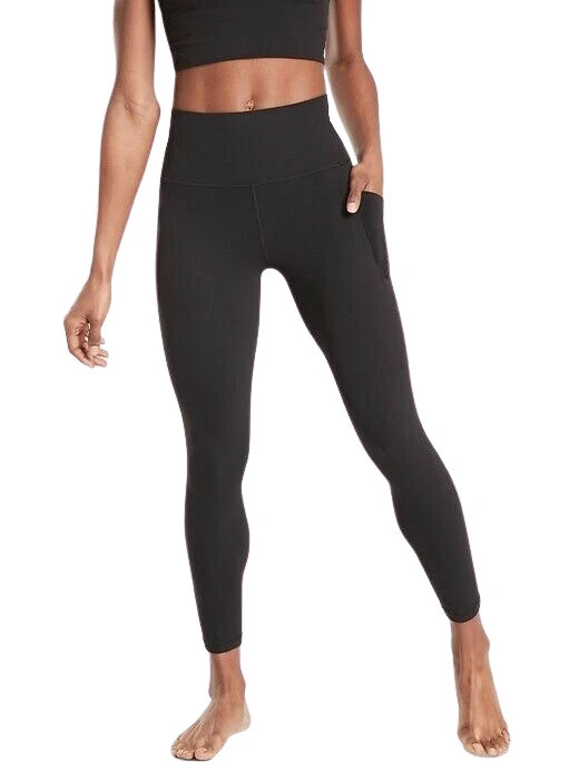 Athleta Salutation Stash 7/8 Tight with Pockets Size Large - Black (531321)