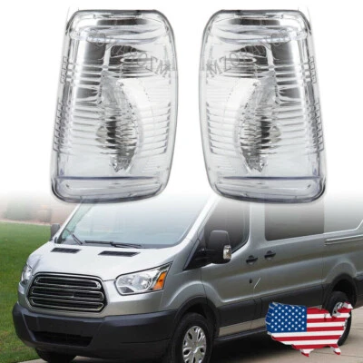 Luz de señal de giro del espejo retrovisor lateral derecho++izquierdo para Ford Transit 150 250 350HD 2015-22 Foto 1 de 4