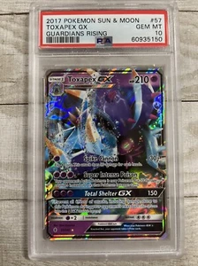 PSA 10 2017 Pokemon Sun & Moon Toxapex GX Guardians Risings #57 - Picture 1 of 2