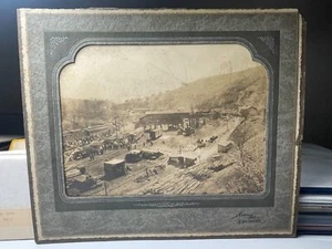 Morgantown West Virginia WV - COLE MINE & BREAKER ON RAILROAD - c1890 Photograph - Picture 1 of 6