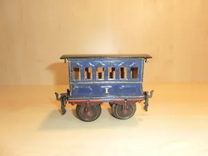 16091) Märklin antico 1805 - scala 1 - carrozza compartimentale - blu - L. 12 cm - vedi - Foto 1 di 6