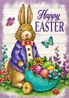 Happy Easter Bunny Eggs Flower Butterflies House Flag Large 40