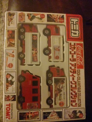 NUEVO SELLADO Tomy Tomica Coca-Cola Juego MINIATURA - 4 Vehículos Sin usar, en caja Foto 1 de 4