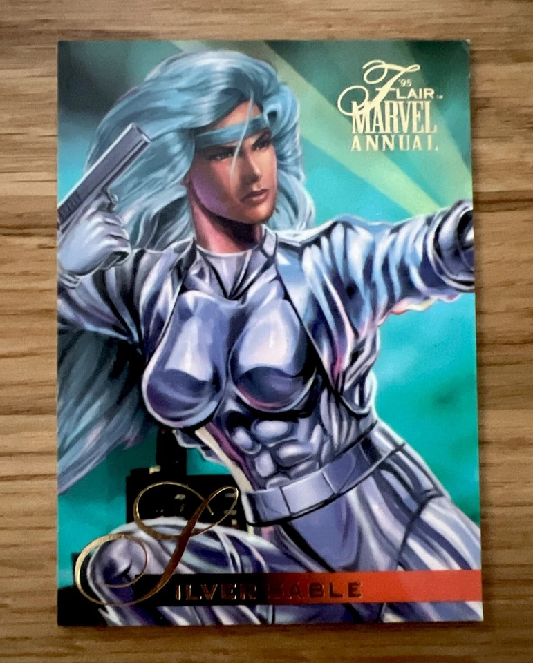 1995 FLAIR MARVEL ANNUAL Trading Card BY FLEER #89 SILVER SABLE Mint card!  - Image 1 of 2