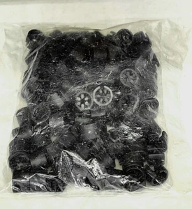KLEIDERBÜGEL MARKIERUNGSSTÜCKE SCHWARZ UNBESCHRIFTET 100 STÜCK TASCHE - Bild 1 von 5