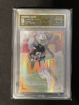 2024 Panini Luminance Football CeeDee Lamb Orange /50 Arena Club 9 - Image 1 of 2