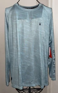 Spyder Swim Rash Guard Shirt Mens XL Quick Dry Camo Green~Surf~Sand~Sun Athletic - Picture 1 of 4