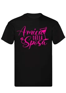 Damen T-Shirt Freundin Braut Rosa Fluo Junggesellenabschied 100% Baumwolle Größe S>XXL - Bild 1 von 3