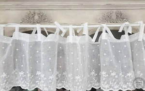 van Deurs Kurzgardine Bistrogardine ecru o. weiß 40 x 200 Landhaus Shabby - Bild 1 von 5